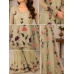 Sage Bloom Glass Organza Semi-Stitched Sharara Garara Suit Set