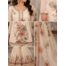Ivory Blossom Glass Organza Semi-Stitched Sharara Garara Suit Set Ivory Blossom Glass Organza Semi-Stitched Sharara Garara Suit Set