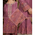 Royal Mauve Floral Glass Organza Semi-Stitched Sharara Garara Suit Set Royal Mauve Floral Glass Organza Semi-Stitched Sharara Garara Suit Set
