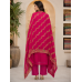 Royal Fuchsia Khaddi Designer Unstitched Suit Set with Embroidered Khaddi Dupatta