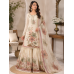 Ivory Blossom Glass Organza Semi-Stitched Sharara Garara Suit Set Ivory Blossom Glass Organza Semi-Stitched Sharara Garara Suit Set