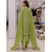 Pistachio Green Embroidered Organza Unstitched Suit Set Pistachio Green Embroidered Organza Unstitched Suit Set