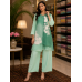 Mint Blossom Cotton Stitched Co-Ord Set