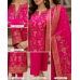 Royal Magenta Dola Silk Designer Unstitched Suit Set Royal Magenta Dola Silk Designer Unstitched Suit Set