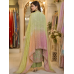 Mint Blossom Luxe Organza Unstitched Suit Set