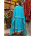 Azure Regal Chenon Unstitched Suit Set