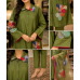 Olive Blossom Maheshwari Silk Stitched Co-Ord Set Olive Blossom Maheshwari Silk Stitched Co-Ord Set