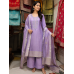 Lavender Royale Crush Shimmer Unstitched Banarasi Suit Set