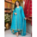 Azure Regal Chenon Unstitched Suit Set