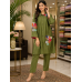 Olive Blossom Maheshwari Silk Stitched Co-Ord Set Olive Blossom Maheshwari Silk Stitched Co-Ord Set