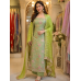 Mint Blossom Luxe Organza Unstitched Suit Set