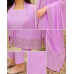 Blush Royale Organza Unstitched Suit Set Blush Royale Organza Unstitched Suit Set