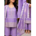 Lavender Royale Crush Shimmer Unstitched Banarasi Suit Set