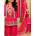 Radiant Red Chenon Unstitched Suit Set with Elegant Chenon Dupatta Radiant Red Chenon Unstitched Suit Set with Elegant Chenon Dupatta
