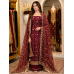 Royal Maroon Chenon Embroidered Unstitched Suit Set