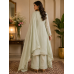 Sage Pearl Shimmer Stitched Kameez Pant Set Sage Pearl Shimmer Stitched Kameez Pant Set