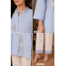 Sky Blue Elegance Cotton Stitched Co-Ord Set Sky Blue Elegance Cotton Stitched Co-Ord Set