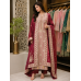 Maroon Heritage Jakhat Banarasi Unstitched Suit Set Maroon Heritage Jakhat Banarasi Unstitched Suit Set