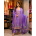 Lavender Gota Patti Unstitched Shimmer Elegance Suit Set Lavender Gota Patti Unstitched Shimmer Elegance Suit Set