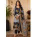 Midnight Sapphire Floral Crape Unstitched Suit Set Midnight Sapphire Floral Crape Unstitched Suit Set