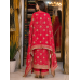 Royal Crimson Heritage Red Crape Unstitched Suit Set Royal Crimson Heritage Red Crape Unstitched Suit Set