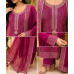 Royal Fuchsia Jakhat Silk Heritage Unstitched Suit Set Royal Fuchsia Jakhat Silk Heritage Unstitched Suit Set