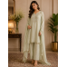 Sage Pearl Shimmer Stitched Kameez Pant Set Sage Pearl Shimmer Stitched Kameez Pant Set