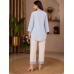 Sky Blue Elegance Cotton Stitched Co-Ord Set Sky Blue Elegance Cotton Stitched Co-Ord Set