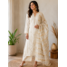 Ivory Moonlight Shimmer Unstitched Suit Set Ivory Moonlight Shimmer Unstitched Suit Set