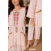 Blush Bloom Embroidered Mal Cotton Stitched Co-Ord Set