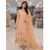 Peach Royale Embroidered Georgette Unstitched Suit Set Peach Royale Embroidered Georgette Unstitched Suit Set