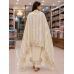 Ivory Moonlight Shimmer Unstitched Suit Set