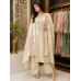 Ivory Royale Shimmer Banarasi Unstitched Suit Set Ivory Royale Shimmer Banarasi Unstitched Suit Set