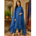 Royal Sapphire Blue Cotton Unstitched Suit Set Royal Sapphire Blue Cotton Unstitched Suit Set