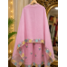 Blush Rose Mal Chanderi Floral Elegance Unstitched Suit Set Blush Rose Mal Chanderi Floral Elegance Unstitched Suit Set