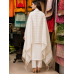 Ivory Grace Jamdani Cotton Unstitched Suit Set Ivory Grace Jamdani Cotton Unstitched Suit Set