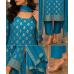 Royal Peacock Blue Banarasi Stitched Kameez Pants Set with Golden Zari Booti Weaving & Fancy Dupatta Royal Peacock Blue Banarasi Stitched Kameez Pants Set with Golden Zari Booti Weaving & Fancy Dupatta
