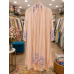 Elegant Peach Crepe Stitched Suit with Hand-Painted Floral Motifs & Fancy Dupatta