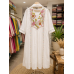 Rainbow Blossom White Mal Cotton Stitched Frock Set Rainbow Blossom White Mal Cotton Stitched Frock Set