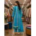 Royal Peacock Blue Banarasi Stitched Kameez Pants Set with Golden Zari Booti Weaving & Fancy Dupatta Royal Peacock Blue Banarasi Stitched Kameez Pants Set with Golden Zari Booti Weaving & Fancy Dupatta
