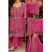 Royal Magenta Muslin Unstitched Fabric Set with Intricate Cutdana Work