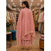 Royal Onion Pink Banarasi Stitched Kameez Pants Set with Elegant Zari Weaving & Fancy Dupatta