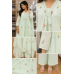 Pastal Mint Green Cotton Frock Style Stitched Suit with Delicate Floral Bootis Pastal Mint Green Cotton Frock Style Stitched Suit with Delicate Floral Bootis