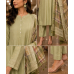 Elegant Olive Green Banarasi Stitched Kameez Pants Set with Printed Fancy Dupatta