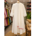 Rainbow Blossom White Mal Cotton Stitched Frock Set Rainbow Blossom White Mal Cotton Stitched Frock Set