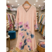 Elegant Peach Crepe Stitched Suit with Hand-Painted Floral Motifs & Fancy Dupatta