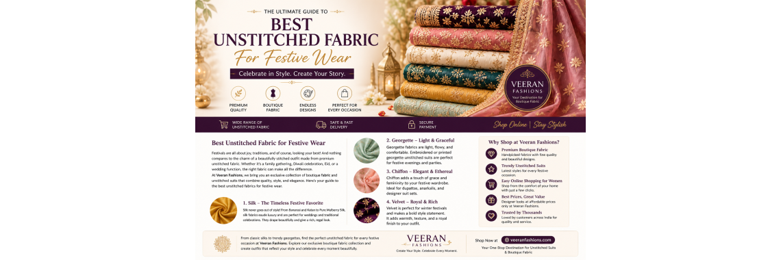 Best Unstitched Fabric for Festive Wear