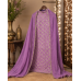 Royal Purple Chinon Unstitched Suit with Pure Chiffon Dupatta & Elegant Zari Weaving