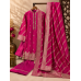 Elegant Rani Pink Tassar Silk Unstitched Suit with Heavy Banarasi Dupatta