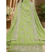Sophisticated Mint Green Shimmer Viscose Unstitched Boutique Suit Set with Intricate Cutwork Daaman